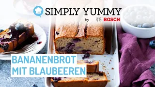 Das beste Bananenbrot mit Blaubeeren und Joghurt 😍🫐 | SIMPLY YUMMY Rezepte