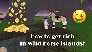 How to get RICH easily in Wild Horse Islands! || Roblox - peachelly