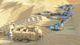 LEGO Mandalorian N-1 Starfighter Test Flight | Blender Animation