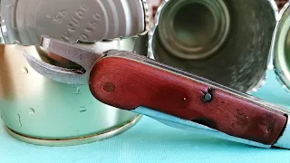 Консервный нож Victorinox образца 1890 года, как правильно открывать консервы?