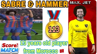 13 years old win 🥇 event 113 🫢 on SCORE MATCH ! GAMEPLAY  | he use perfect MAX JET and Max HAMMER