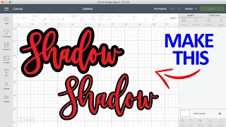 HOW TO CREATE A SHADOW AROUND TEXT IN CRICUT DESIGN SPACE | Text Shadow | Offset Text