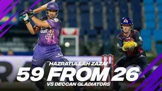 Hazratullah Zazai 59 from 26 vs Deccan Gladiators | Day 7 | Player Highlights
