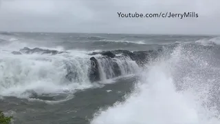 "That Could Never Happen to Me" - Lake Superior Storm at Black Rocks,  Marquette, MI Oct 24, 2017