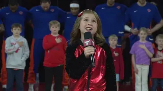 The official Chicago Bulls video of Sophia singing the National Anthem - April 2024