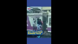 Horrific Visuals Show Teenager Falling Off Running Train In Maharashtra #shorts