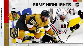 Blackhawks @ Golden Knights 1/8/22 | NHL Highlights