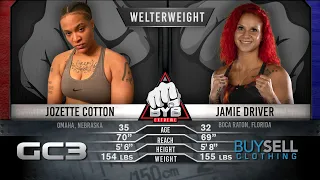 Jozette Cotton vs. Jamie Driver for Woman's Bare Knuckle Police Gazette World Diamond Belt at BYB 17