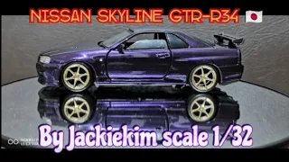 Nissan Skyline GTR-R34 by Jackiekim scale 1/32