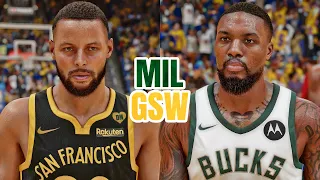 BUCKS vs WARRIORS (PS5) - NBA 2K24 [4K UHD]