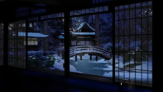River Sounds On a Sleepy Winter Evening In Japan | For Sleep, Focus, Study, Relaxation | ASMR