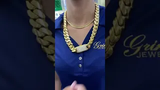 Cuban link CHAIN and Diamond lock