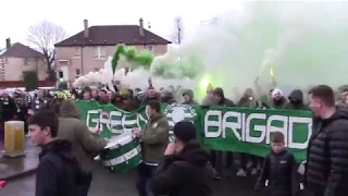 Celtic 0 - Rangers 0 - Green Brigade Corteo - Full Length HD Version - 30 December 2017