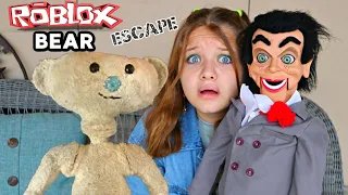 ROBLOX BEAR in REAL LIFE! 🐻 Can AUBREY & CALEB ESCAPE the SCARY BEAR from ROBLOX?