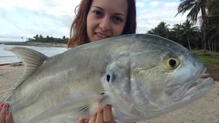 Riviera Maya spinning shore fishing popping GT Grand Sirenis riviera maya pesca costa