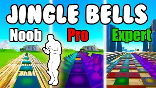 Jingle Bells (Ring It On Emote) Noob vs Pro vs Expert - Fortnite Music Blocks