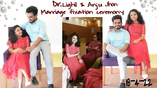 Marriage fixation ceremony Dr.Lighil&Anju.Jhon
