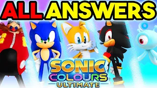 Sonic Twitter Takeover 5 - All Answers (Sonic, Tails, Shadow, Eggman, & Yacker The Wisp)