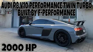 2000 HP Audi R8 V10 Performance Twin Turbo @dragy acceleration 100-200 km/h in 2.35 sec