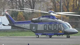 LUXURIOUS LEONARDO AW139 Startup & Takeoff !! (G-DVII)