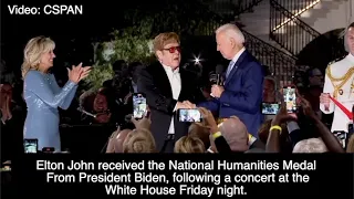 Elton John Receives National Humanities Medal From President Biden