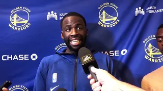 DRAYMOND GREEN POSTGAME CHAT ON WARRIORS WIN Vs. PELICANS EXPLAINS WHY HE SAID THEY SUCKED YESTERDAY