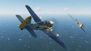 DCS FW 190 A-8 - New Damage Model - Dogfight with Republic P-47D-30 "Thunderbolt"