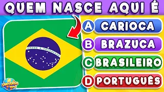 Adivinhe a Nacionalidade e Gentílicos dos Estados e Países 🌍 Adjetivos Pátrios I Quiz Geografia