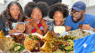 NIGERIAN FAMILY TRIES SOMALI FOOD FOR THE FIRST TIME! *Unexpected reaction😱😱*