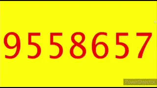 Numbers 0 to 999999999