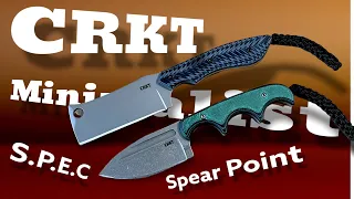 CRKT Minimalist "Spear Point et S.P.E.C." ... deux EDC neck knife différents mais très sympas !!!