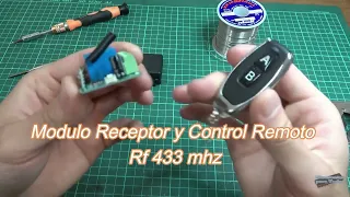 CONTROL REMOTO y MODULO RECEPTOR Rf 433 mHz - Domótica muy Fácil - Utsource  -