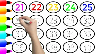 Let's Read and Write Numbers 21 to 40 Easy Step by Step for Kids & Toddlers #1234567890