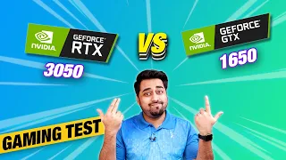 RTX 3050 Vs GTX 1650 Laptop Gaming Test 💻🎮 - 16GB RAM Vs 8GB RAM Laptop Gaming Test  ⚡⚡⚡