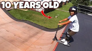 INSANE 10 YEAR OLD KID VS BIGGEST RAMP IN AMERICA!