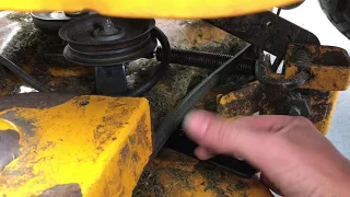 putting the BELT back on a riding mower (LT 1045 cub cadet)