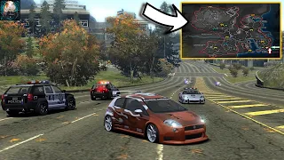 Mission: Blitz the World Map ( Fiat Punto) - Need For Speed Most Wanted | Epic Police Chase!