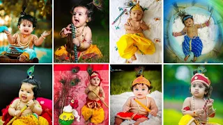 Janmashtami theme baby photoshoot ideas for kids || Little Krishna costume ideas for janmastami .