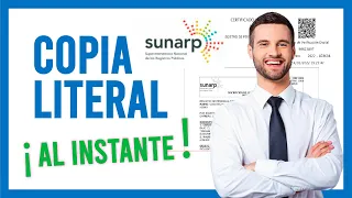 Cómo solicitar la COPIA LITERAL por internet ¡AL INSTANTE! - SUNARP 2022