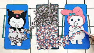 [🐾paper diy🐾] 1000 Babies Kuromi 👶👶 Rescue pregnant mother with many children | ASMR