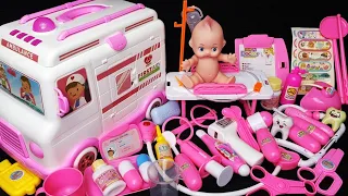 10 Minutes Satisfying with Unboxing Cute Baby Mini Pink Ambulance Car Doctor Set ASMR ( No Music)
