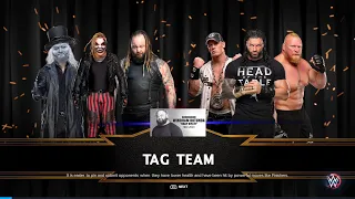 Bray Wyatt Uncle Howdy & The Fiend VS Roman Reigns John Cena & Brock Lesnar - Tag Team Elimination