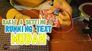 MERAKIT DAN SETTING RUNNING TEXT MODUL P10 CONTROLLER HD-W60