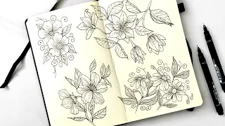 Flower Drawing: Capture an Artful Moment || Zentangle Art || Floral Zendoodle