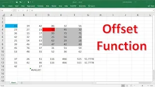 Offset Function With Sum & Average Formulas | Excel