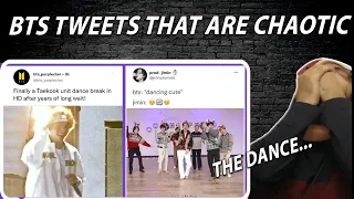 Jungkook's dancing.. - BTS Tweets that are chaotic | Reaction