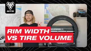 How does rim width affect tire volume?