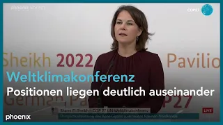 COP27: Pressekonferenz von Außenministerin Annalena Baerbock in Sharm El Sheikh