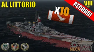 SUPER RECORD AL Littorio 10 Kills & 218k Damage | World of Warships Gameplay