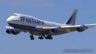 [FULL HD] Transaero 747-400 EI-XLO landing Barcelona-El Prat